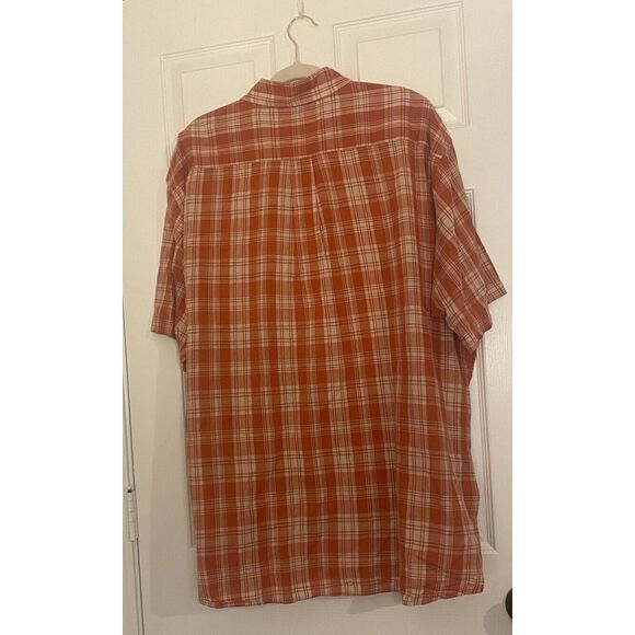 Brooks Brothers Sport Shirt XL men's Plaid Button Up 100% Cotton Orange Fall - Picture 2 of 9